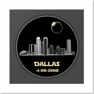 Dallas Solar Eclipse 2024 Posters and Art